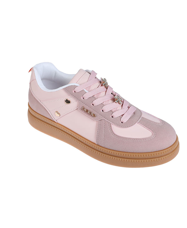 bebe Women's Fashion Sneaker – Hardware & Novelty Charms