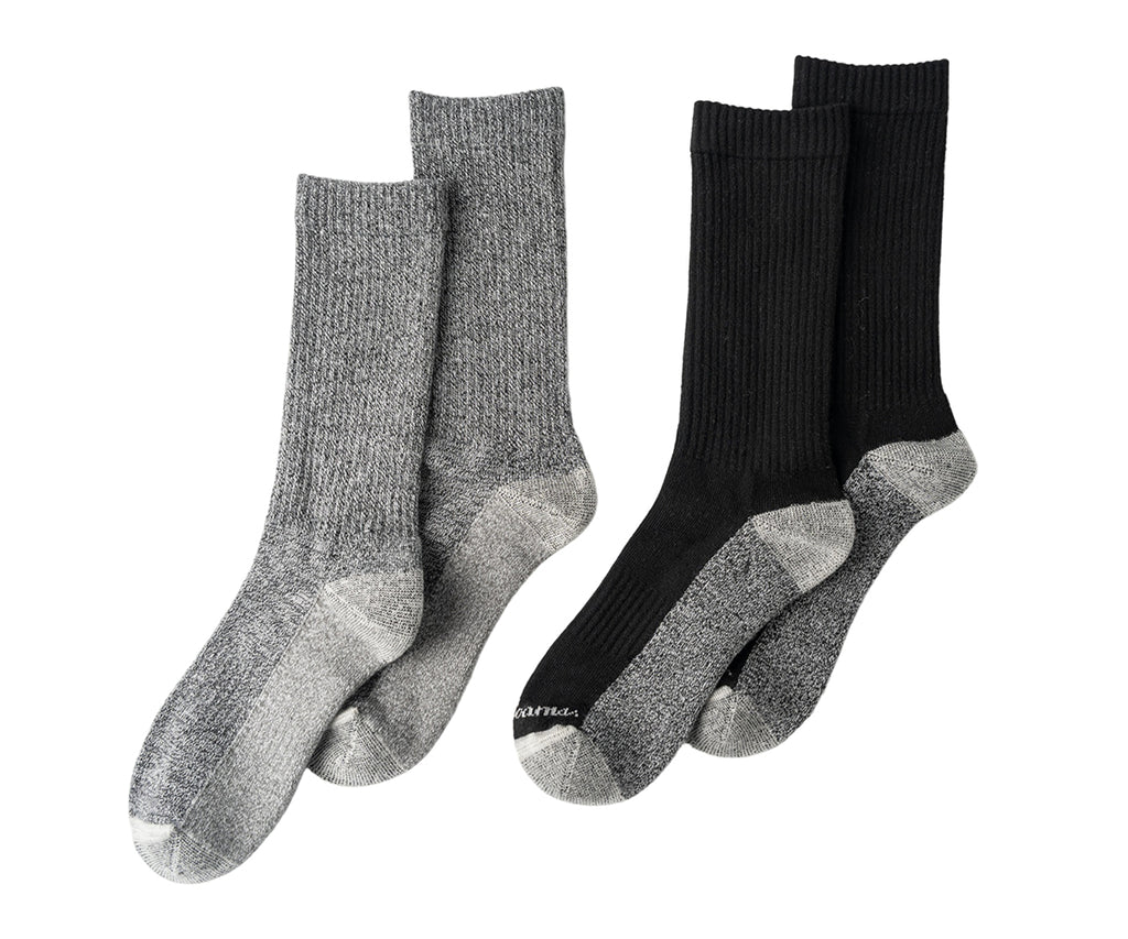 Dearfoams Men's Wool Blend Boot Socks with Cushion 2-Pack