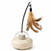 iHome Automatic Laser & Feather Cat Toy with Interactive Swing Pole, USB-C Rechargeable