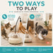 iHome Automatic Laser & Feather Cat Toy with Interactive Swing Pole, USB-C Rechargeable
