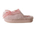 kensie girl Girl's Faux Fur Slippers with Floral Bow Detail