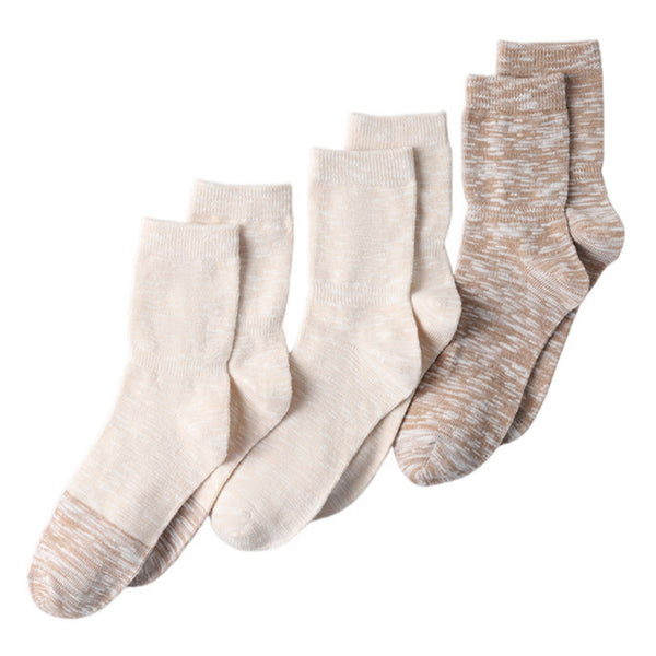 Lands' End Women’s Socks - 3-Pack Summerweight Slub Midi Socks