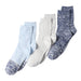 Lands' End Women’s Socks - 3-Pack Summerweight Slub Midi Socks
