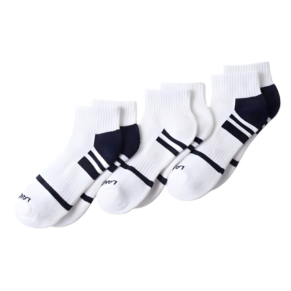 Lands' End Women’s Socks - 3-Pack Half Cushion Performance Quarter Socks