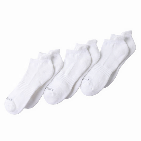 Lands' End Men’s Socks - 3-Pack Half Cushion Sport Low Cut Socks