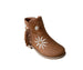 PIXIE BLOOM Toddler Girls Fringe Boot with Rhinestones and Embroidery