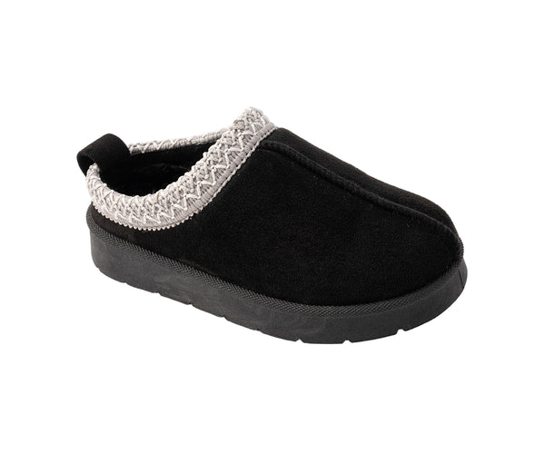 PIXIE BLOOM Girls Slide Boot with Decorative Knit Collar