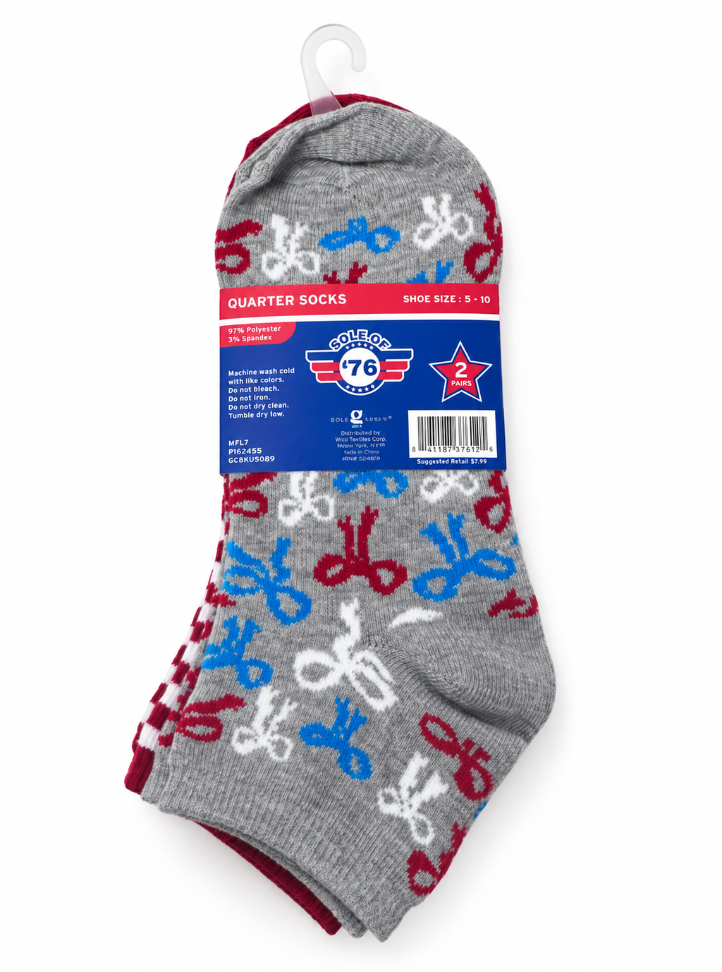 Sole of '76 Quarter Socks