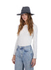 Tahari Women's Lightweight Packable Panama Hat with Faux Suede Band