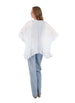 Tahari Women's Lightweight Kimono with Crochet Fringe Trim