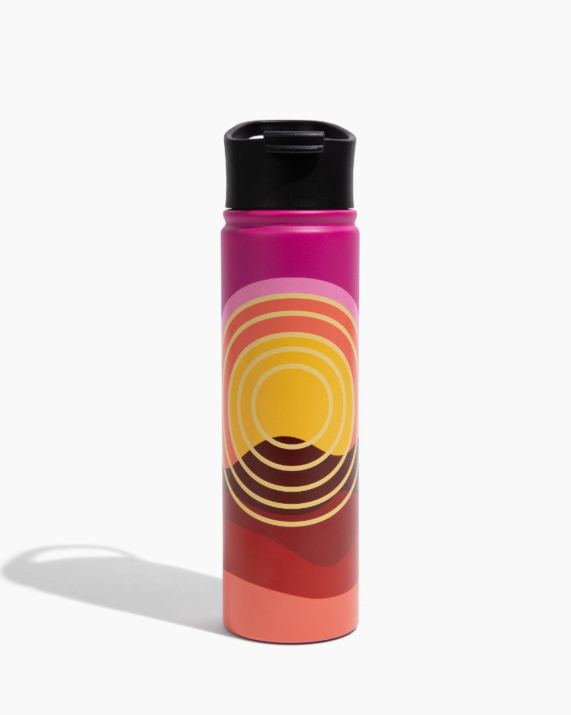 22 OZ Sunset Mountains Steel Bottle