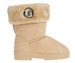 bebe Girl's Winter Boots Fur Boot Cuffs Sherpa Lined Shearling Microsuede Boots - Warm Boots For Girls, Black/Blush/Tan