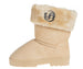 bebe Girl's Winter Boots Fur Boot Cuffs Sherpa Lined Shearling Microsuede Boots - Warm Boots For Girls, Black/Blush/Tan