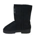 bebe Girl's Winter Boots Fur Boot Cuffs Sherpa Lined Shearling Microsuede Boots, Black
