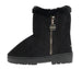 bebe Girl's Winter Boots Fur Boot Cuffs Sherpa Lined Shearling Microsuede Boots - Warm Boots For Girls, Black/Cognac/Sand