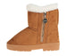 bebe Girl's Winter Boots Fur Boot Cuffs Sherpa Lined Shearling Microsuede Boots - Warm Boots For Girls, Black/Cognac/Sand