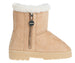 bebe Girl's Winter Boots Fur Boot Cuffs Sherpa Lined Shearling Microsuede Boots - Warm Boots For Girls, Black/Cognac/Sand