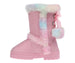 bebe Toddler Girl's Mid-Calf Microsuede Winter Boots with Faux Fur Trim and Sparkly Rhinestone Eyelets