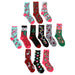 Betsey Johnson Women's 12 Pairs Holiday Crew Socks Cute, Colorful and Festive Design