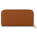 Daisy Fuentes Women's Single Zip Long Wallet - Debossed Monogram, Signature Logo, and Zip Around Closure