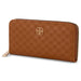 Daisy Fuentes Women's Single Zip Long Wallet - Debossed Monogram, Signature Logo, and Zip Around Closure