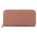 Daisy Fuentes Women's Single Zip Long Wallet - Debossed Monogram, Signature Logo, and Zip Around Closure