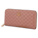 Daisy Fuentes Women's Single Zip Long Wallet - Debossed Monogram, Signature Logo, and Zip Around Closure