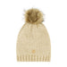 Daisy Fuentes Women's Cozy Cross Hatch Chenille Beanie with Faux Fur Pom and Plush Lining