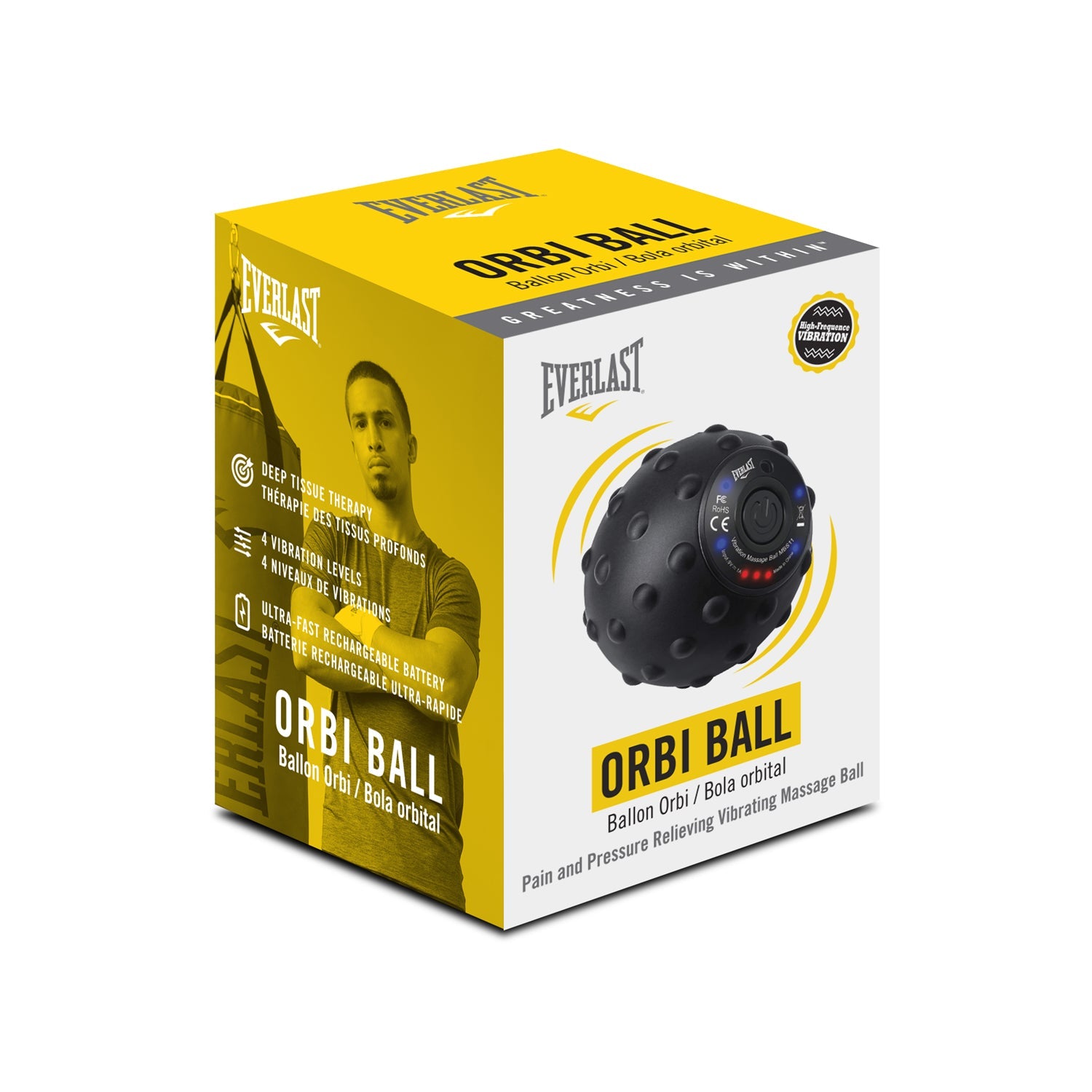 EVERLAST 4-Speed Vibrating Massage Ball-Deep Tissue Trigger Point Ther –  Trendilize