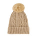 Laundry by Shelli Segal Women's Chenille Cable Beanie with Faux Pom and Glove Set