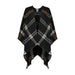 Rampage Women's Windowpane Plaid Woven Ruana Open Front Shawls - Stylish Wrap Cape