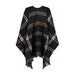 Rampage Women's Windowpane Plaid Woven Ruana Open Front Shawls - Stylish Wrap Cape