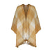 Rampage Women's Checkerboard Plaid Herringbone Woven Ruana Open Front Shawls - Stylish Wrap Cape