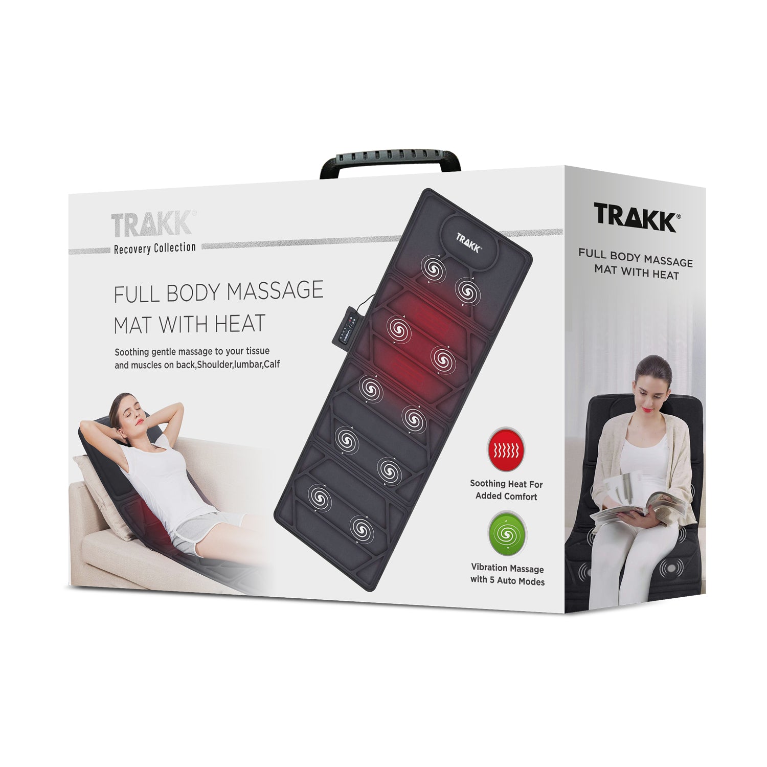 TRAKK Full Body Massage Mat with Heat- Multi Vibrating Motors Full Trendilize TRAKK Full Body Massage Mat with Heat- Multi Vibrating Motors Full Trendilize