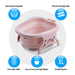 TRAKK Foot Spa- Soaking Bath Tub with Rollers- Collapsible- Pink