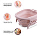 TRAKK Foot Spa- Soaking Bath Tub with Rollers- Collapsible- Pink