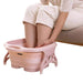 TRAKK Foot Spa- Soaking Bath Tub with Rollers- Collapsible- Pink