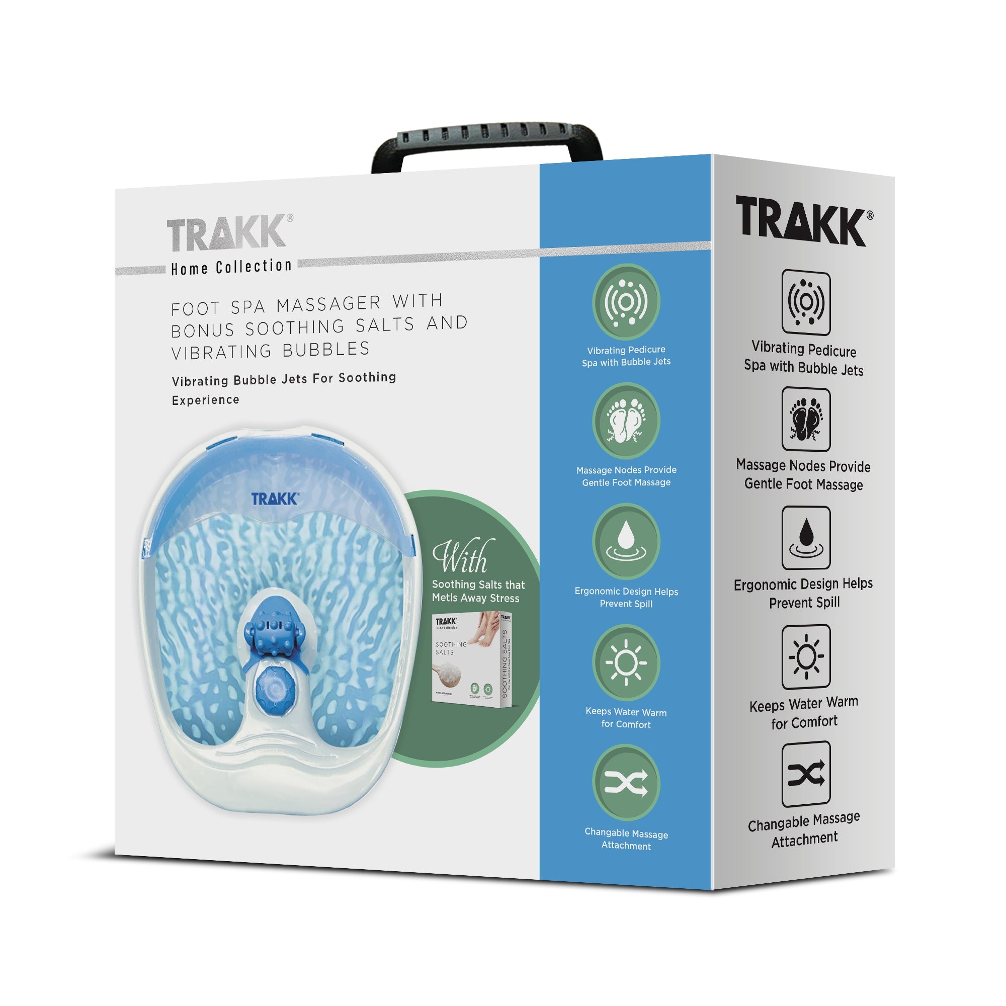 TRAKK Foot Spa Massager Electric Vibrating Bubbles , Heating, and Spla Trendilize TRAKK Foot Spa Massager Electric Vibrating Bubbles , Heating, and Spla Trendilize