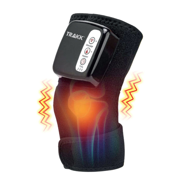TRAKK Heating Massaging Knee & Elbow Brace and Wrap- Rechargeable Multiple Mode Pain Relief