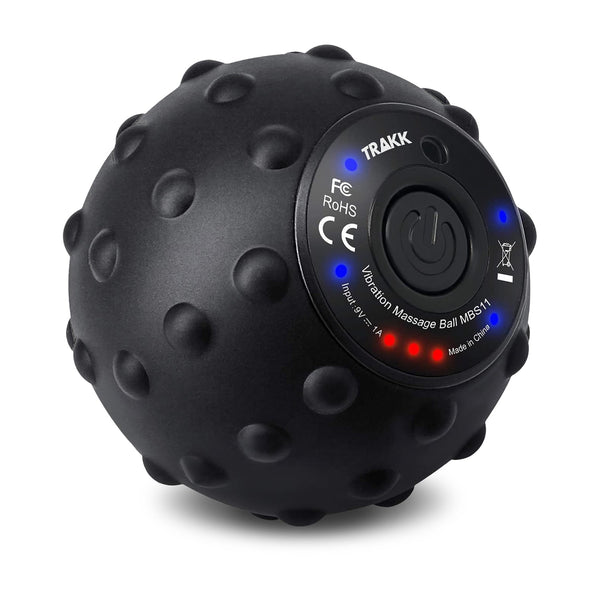 TRAKK Orbi Ball 4-Speed Vibrating Massage Ball Deep Tissue Trigger Point Therapy, Yoga, Gym, Plantar Fasciitis, Mobility For Shoulders, Neck, Palm & Hand - Great For Travelling
