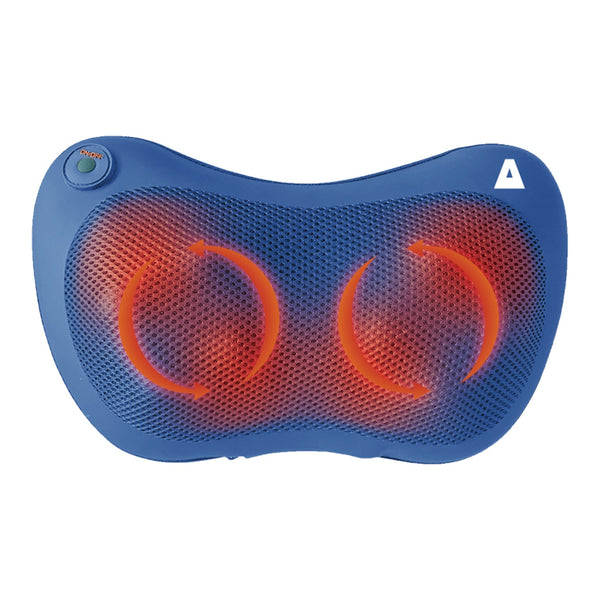 TRAKK Shiatsu Neck Back and Shoulder Full Body Deep Tissue Massager Electric Pillow with Heating and 4 Massaging Nodes for Home, Office, Car