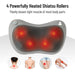 TRAKK Shiatsu Neck Back and Shoulder Full Body Deep Tissue Massager Electric Pillow with Heating and 4 Massaging Nodes for Home, Office, Car