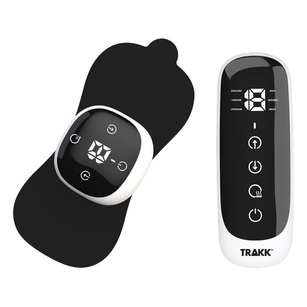 TRAKK EMS Massager with Remote Control Muscle Stimulator Portable Reusable Patch Wearable
