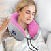 TRAKK Neck Massager & Travel Pillow -Rechargeable U-Shaped Neck Pillow & Electric Massager for Muscle, Shoulder, Cervical Pain Stress Relief - Memory Foam Massage Pillow for Home, Office, Airplane,Car