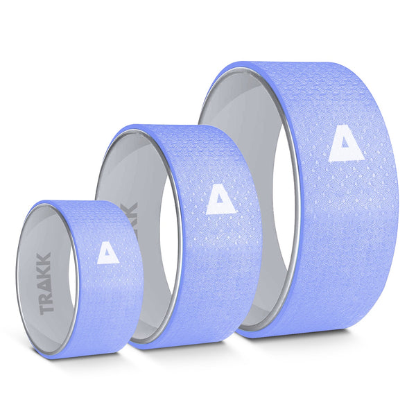 TRAKK Sport Back Circle. 3 in 1 12 Inch, 10 Inch, 6 Inch Yoga Wheel Set to Relieve Back Pain and Myofascial Release. Perfect for Stretching, Improving Flexibility & Mobility
