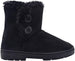 Chatz Womens 6 Inch� Short Mid High Microsuede Winter Boots with Faux Fur Trim