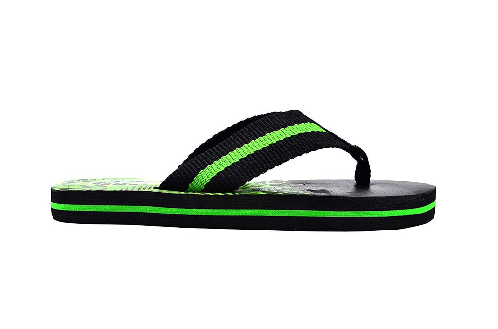 Revo Boys' Flip Flop Little Kid Striped Thong Sandal with Printed Footbed