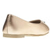 bebe Girls Ballet Flats Round Toe with Metal Bling Slip-On Shoes Flexible PU Leather