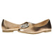 bebe Girls Ballet Flats Round Toe with Metal Bling Slip-On Shoes Flexible PU Leather