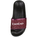 bebe Girls Big Kid Mirror Metallic Soft Slip-On Slide Slippers Casual Lounge Street Fashion Open Toe Flat Sandal